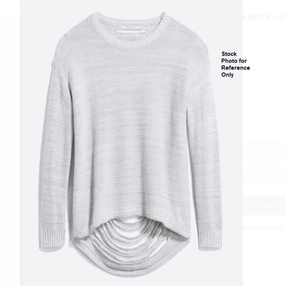 Stitches&Stripes  Olie Distressed Back Cotton Blend Sweater - Picture 1 of 4